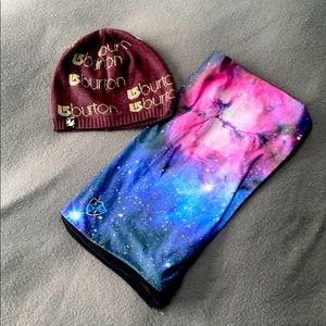 Bundle of Burton Beanie and Neck Garter Purple